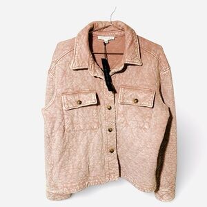 Jane and Delancey factory faded pink cotton shacket